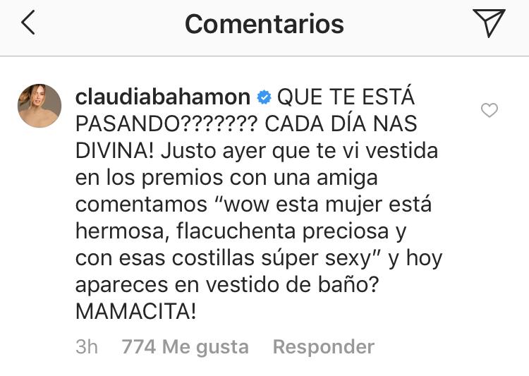 Comentario Claudia Bahamón a Cecilia Navia