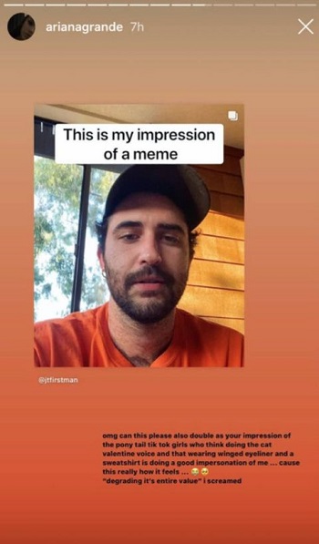 Ariana Grande - Historias de Instagram
