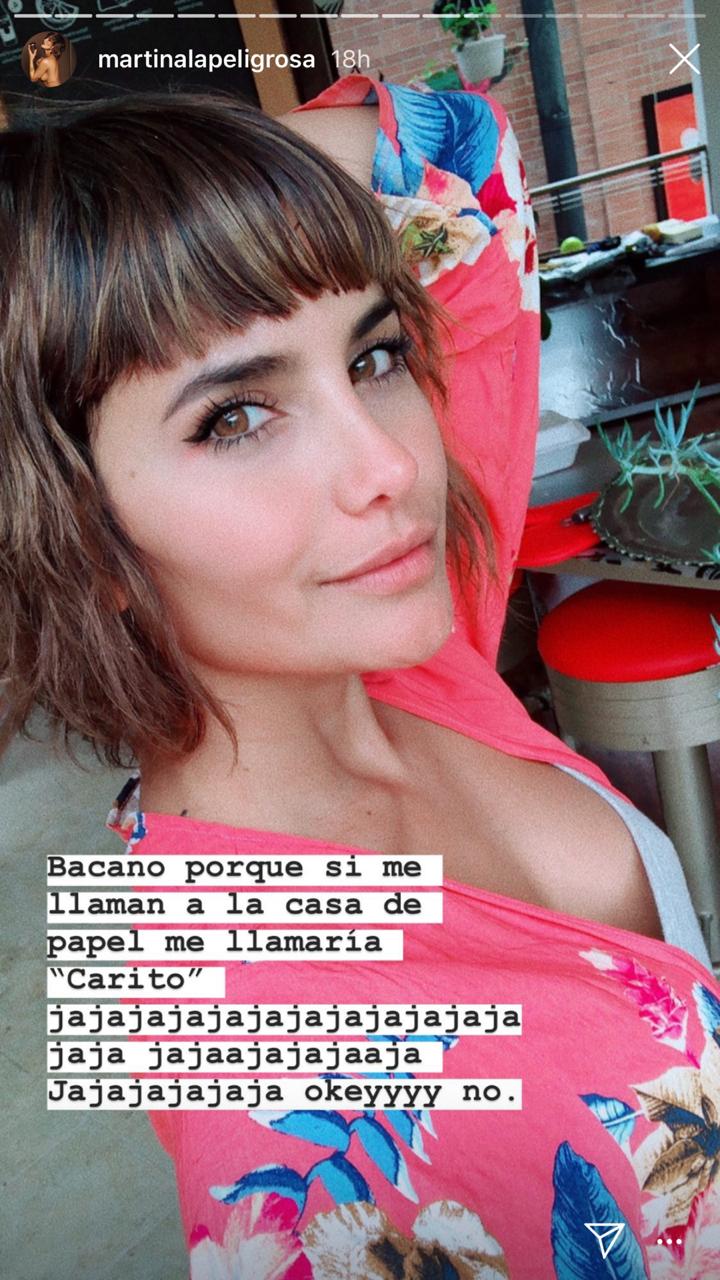 Captura del Instagram de Martina 'La peligrosa'