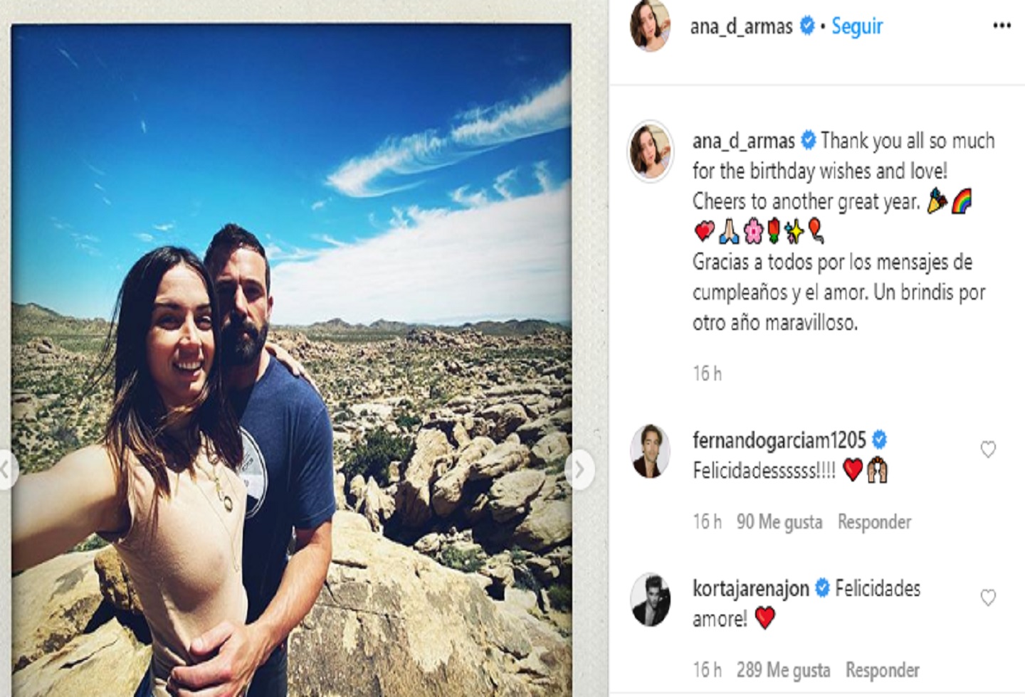 Ana de Armas y Ben Affleck