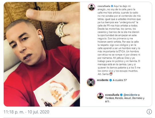 Cosculluela Instagram