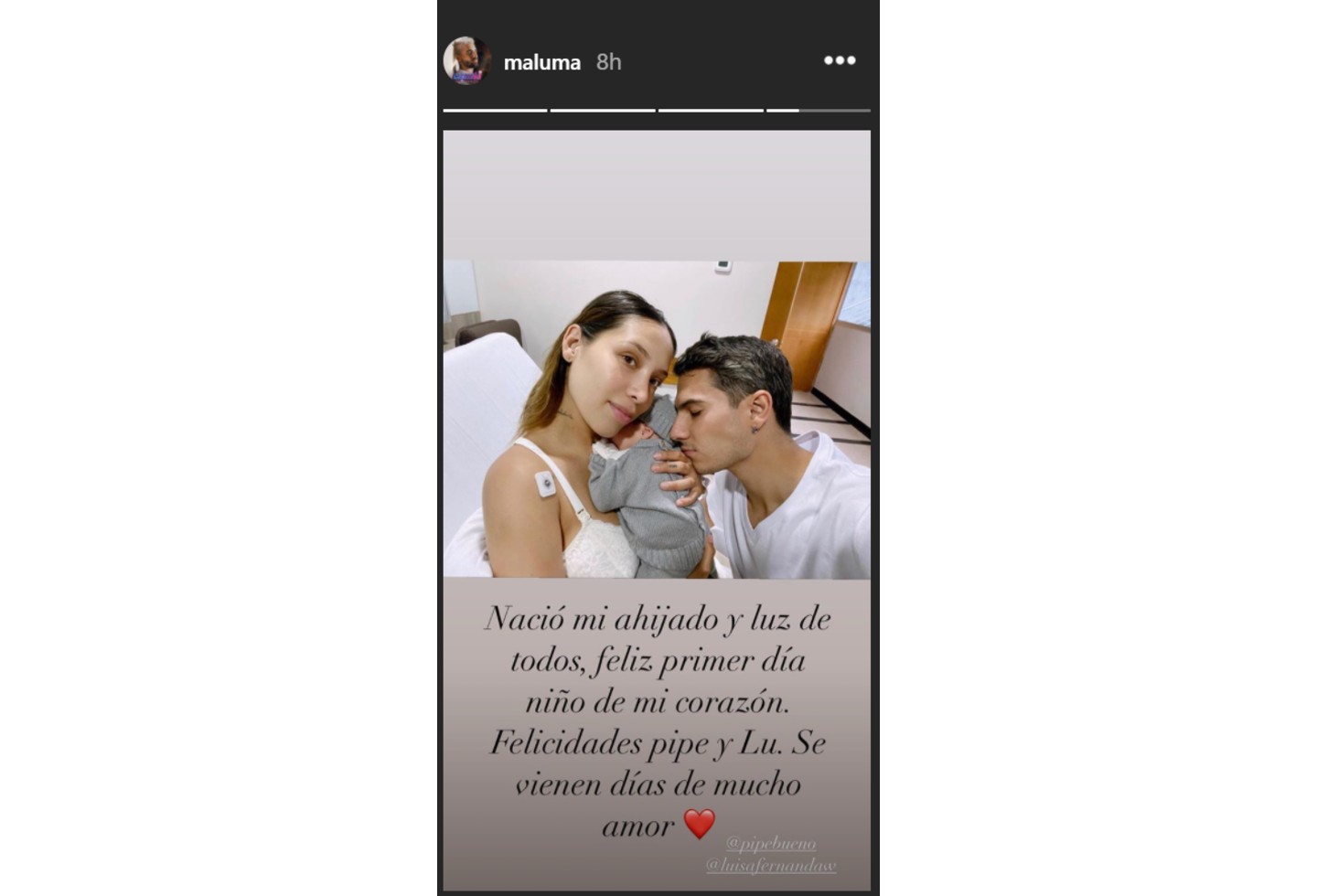 Maluma será padrino del hijo de Pipe Bueno