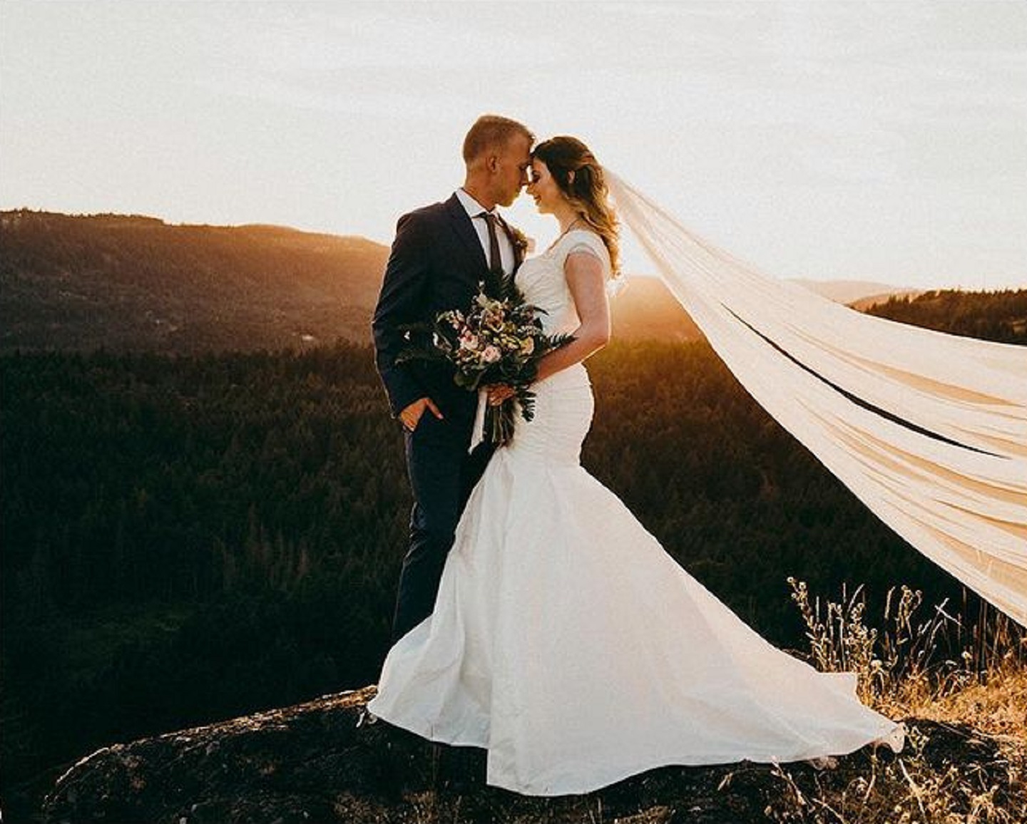 Laura y Brayden Faganello en su boda en 2017