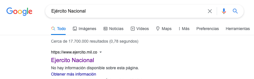 Hackean página del Ejército Nacional