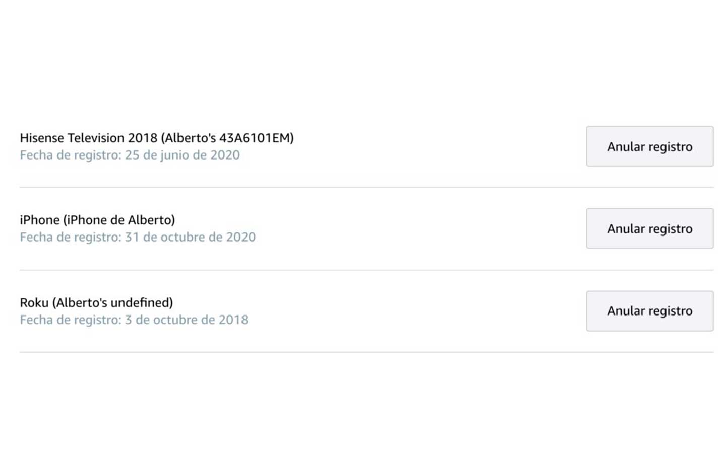 Registro Amazon Prime Video
