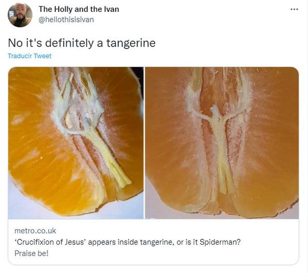 Jesús en una mandarina