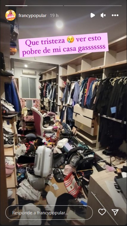 Francy denuncia robo en su casa