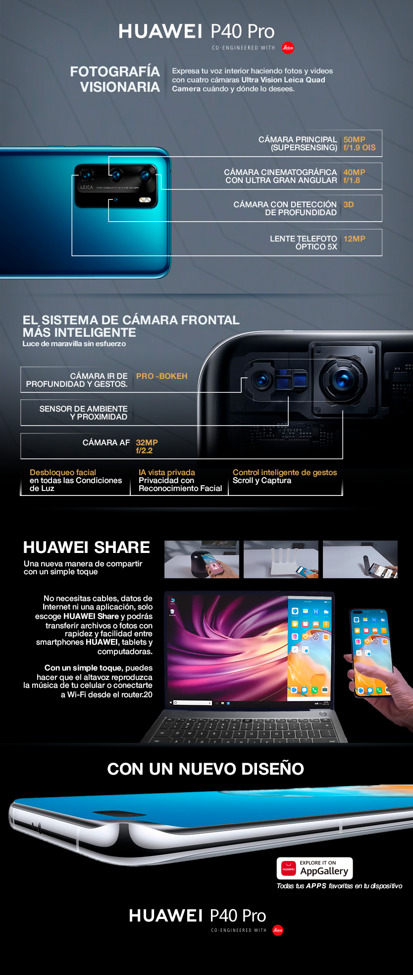 Portafolio de producto comercial Huawei P40 Pro