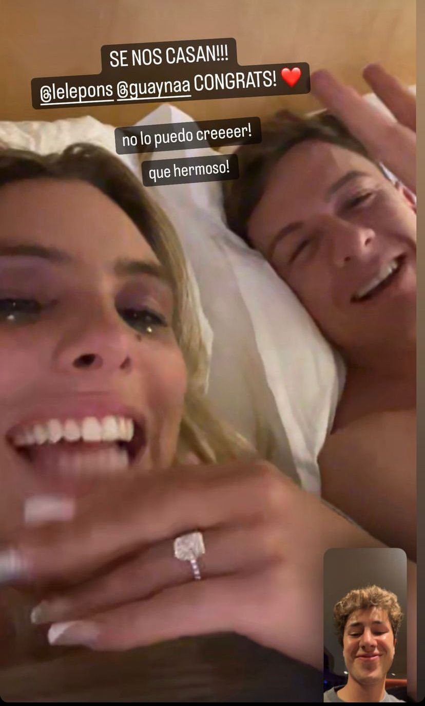 Juanpa Zurita y su celebración por el compromiso de Lele Pons y Guaynaa