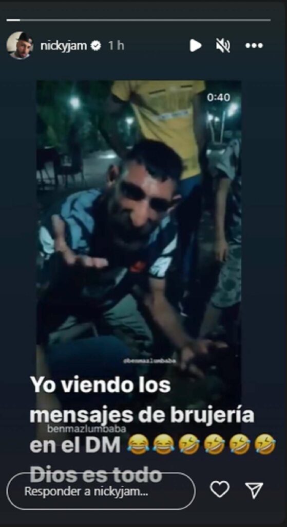 Reacción de Nicky Jam