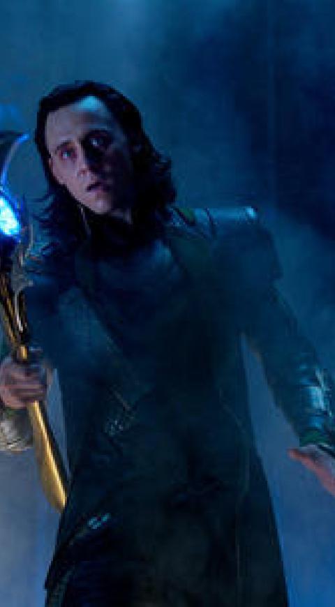 Tom Hiddleston como Loki en 'Avengers'