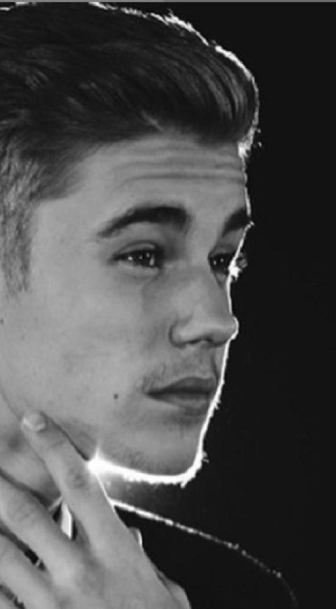 Justin Bieber a blanco y negro Justin Bieber