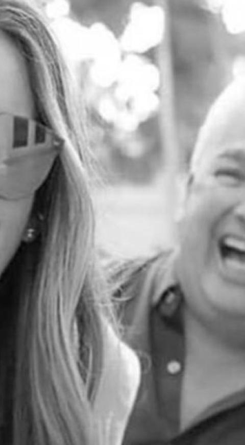 Claudia Bahamón y su padre Germán