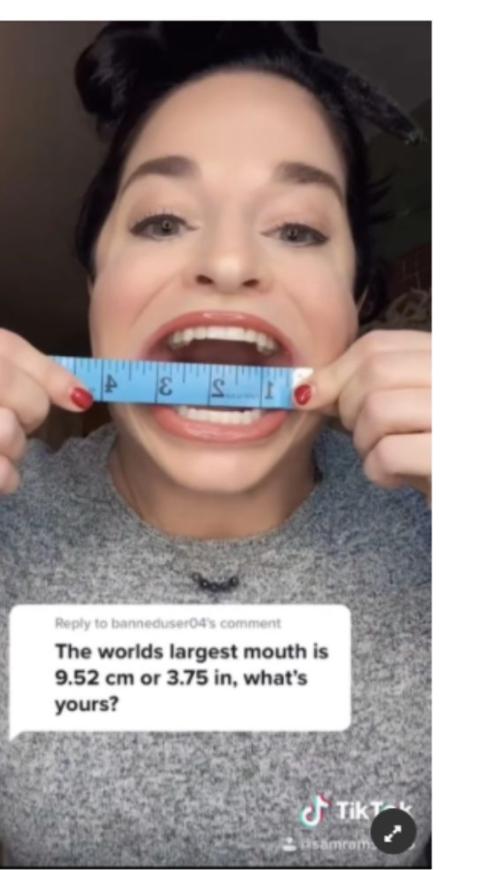 Samantha Ramsdell, la mujer con la boca más grande del mundo