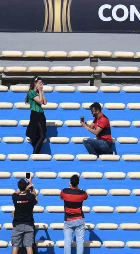 Final Copa Libertadores - Petición de matrimonio