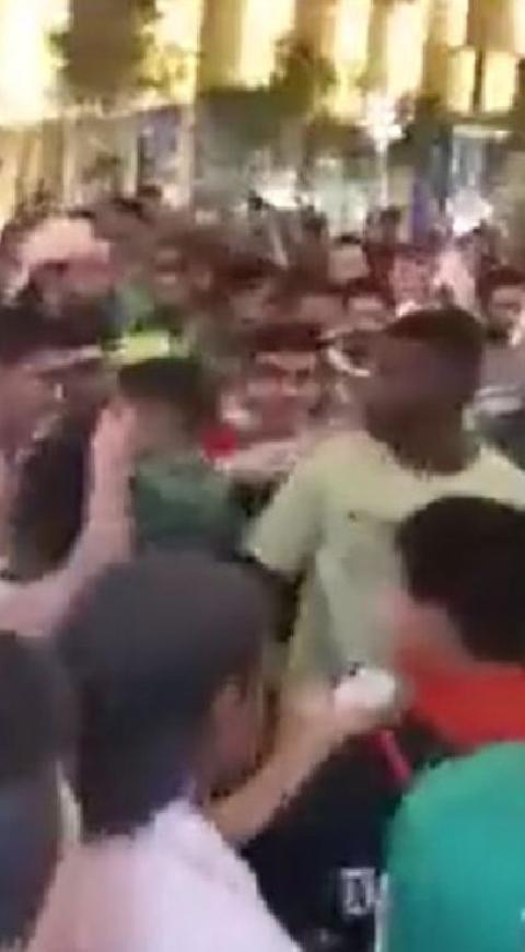 Pelea de hinchas de México y de Arabia Saudita