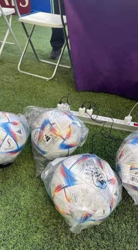 Balones cargando en el Mundial de Qatar