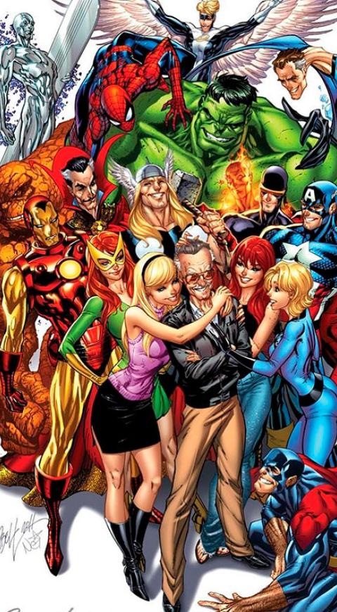 Héroes de Marvel con Stan Lee