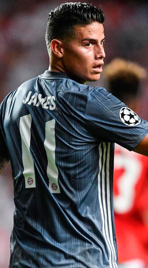James Rodríguez, jugador del Bayern Múnich.