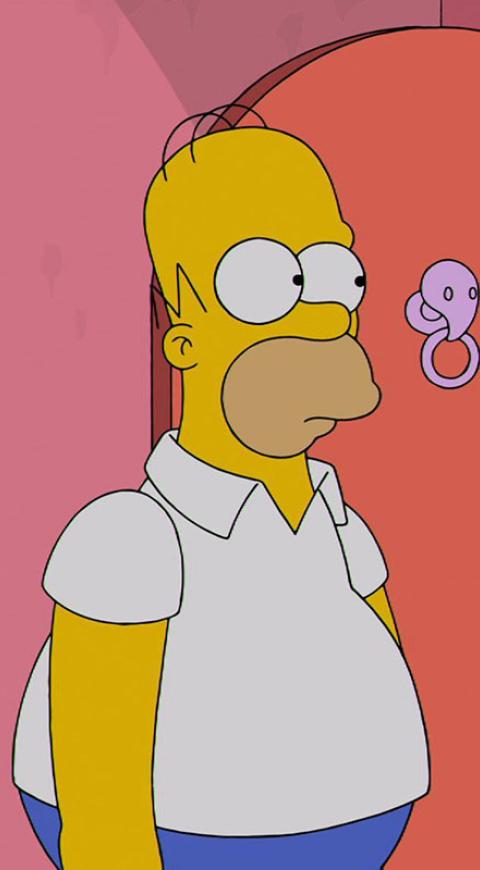 Homero J Simpson en su casa