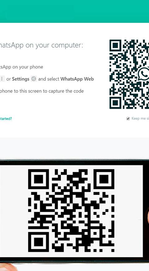 WhatsApp web y scaner de código QR