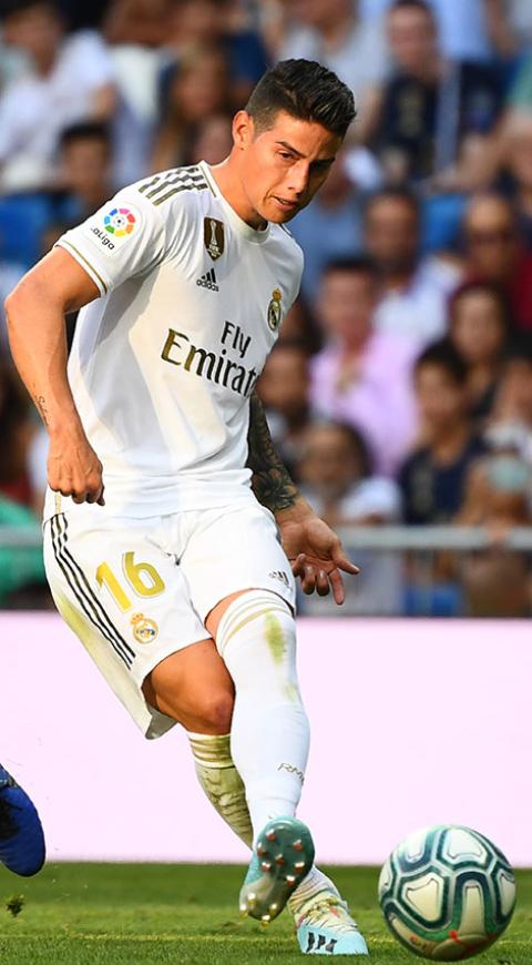 James Rodríguez jugando con el Real Madrid