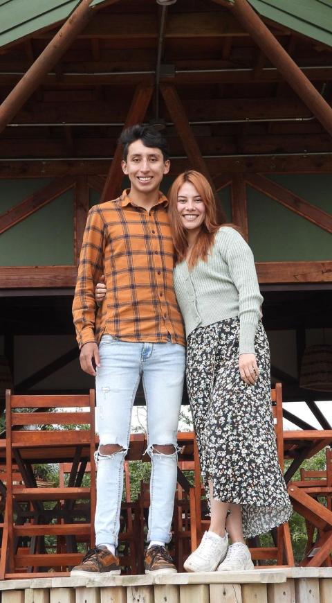 Egan Bernal y su novia Maria Fernanda Egan Bernal y su novia Maria Fernanda