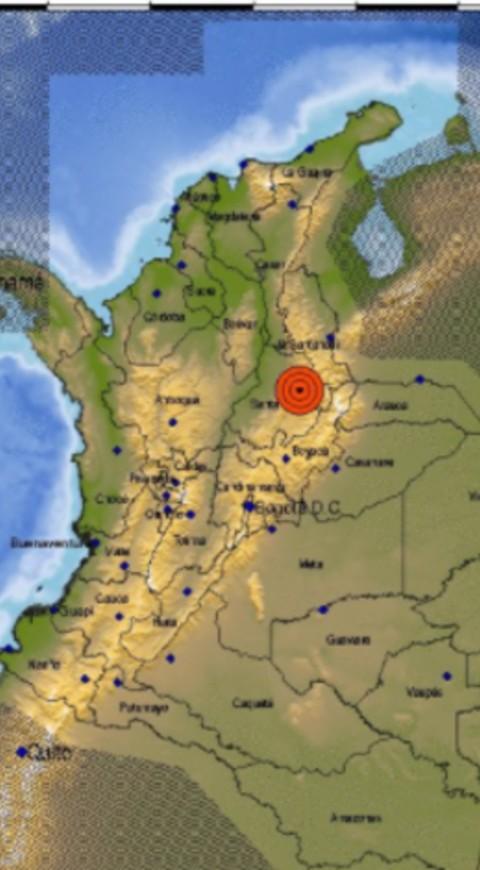 Temblor en Colombia