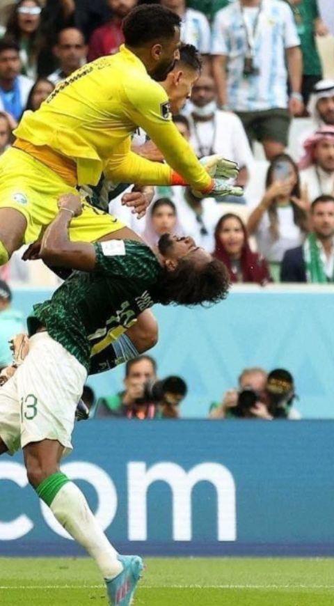 Fractura en la cara a jugador de Arabia Saudita en el Mundial Qatar 2022 Fractura en la cara a jugador de Arabia Saudita en el Mundial Qatar 2022