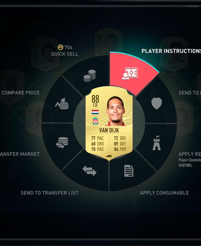Ruda de opciones FIFA FUT 20