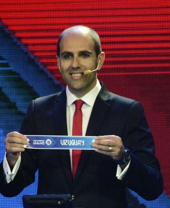 Sergio Jaude en el sorteo de la Copa América 2015