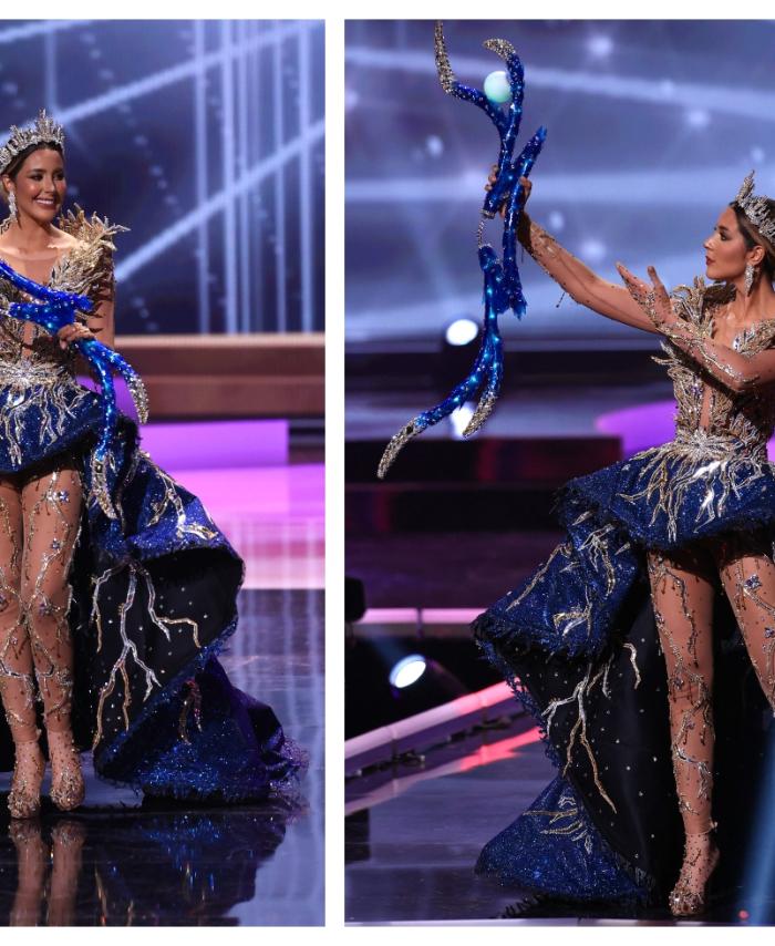 Miss Venezuela Mariángel Villasmil en Miss Universo - desfile en traje típico