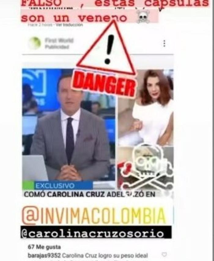 Carolina Cruz denuncia