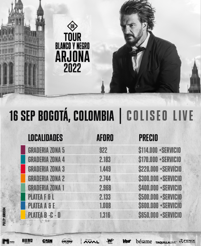 Ricardo Arjona: el poeta de la balada latina en vivo en Colombia