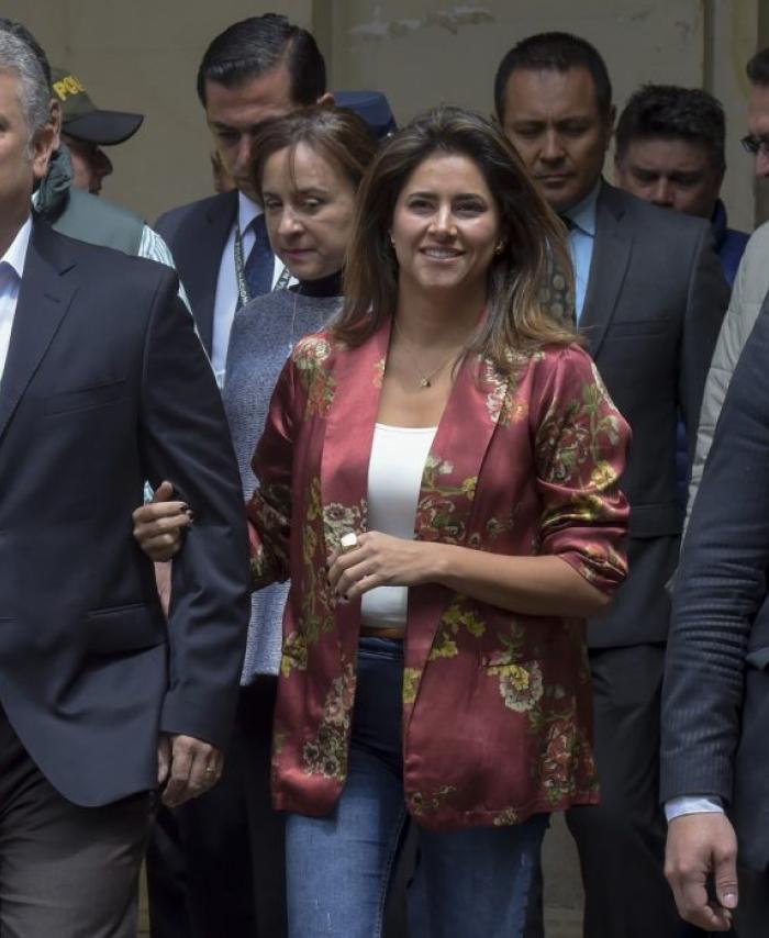 Iván Duque y María Juliana Ruiz en la Consulta Anticorrupción